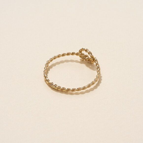 Love Knot Ring 14k solid Gold | Infinity Love Knot Ring | Twisted Knot Ring | - Picture 2 of 3